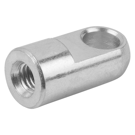 Rod End, Steel, Zinc Plated, M5 Thrd Sz, 8 Mm Thrd Lg, 21 Mm Overall Lg